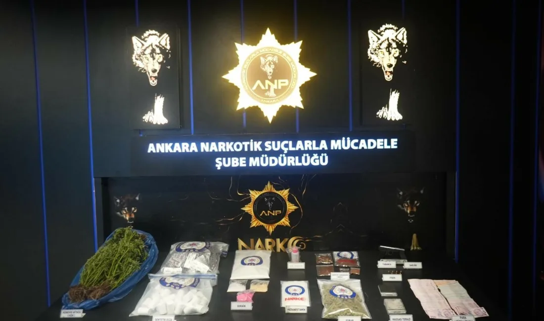Ankara’da son 1 haftada düzenlenen uyuşturucu operasyonlarında gözaltına alınan 60