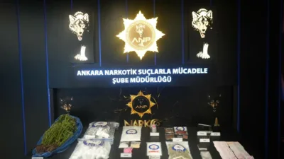 Ankara’da son 1 haftada düzenlenen uyuşturucu operasyonlarında gözaltına alınan 60