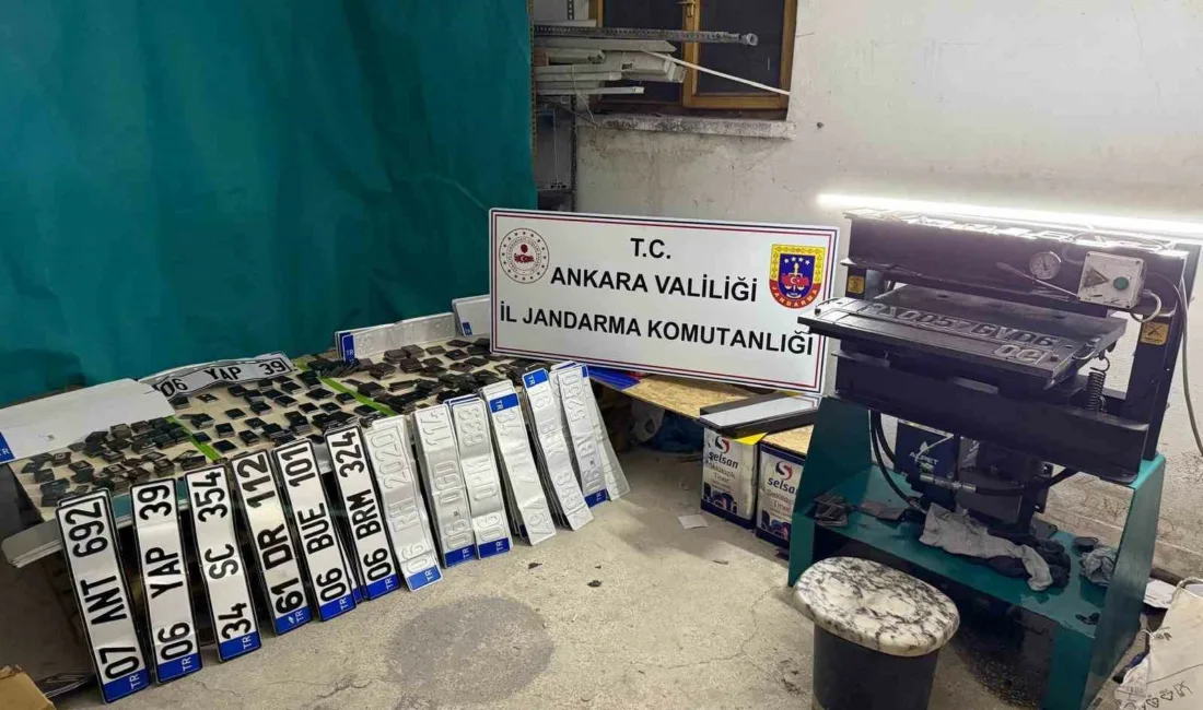 Ankara’nın Keçiören toplam 4 milyon lira değerinde sahte plaka basımı