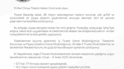 Ticaret Bakanı Ömer Bolat, 15 Mart Dünya Tüketici Hakları Günü’nü