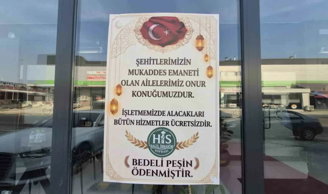 Düzce’de yaklaşık iki ay önce hizmete giren restoran, vatan savunmasının