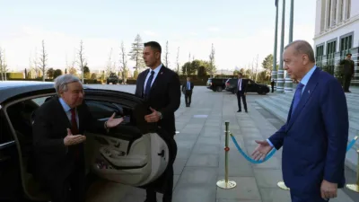 Cumhurbaşkanı Recep Tayyip Erdoğan, BM Genel Sekreteri Antonio Guterres’i kabul