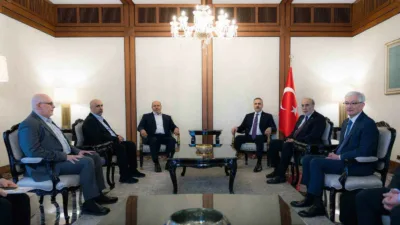 Dışişleri Bakanı Hakan Fidan, Hamas Siyasi Büro Üyesi Halil Hayye