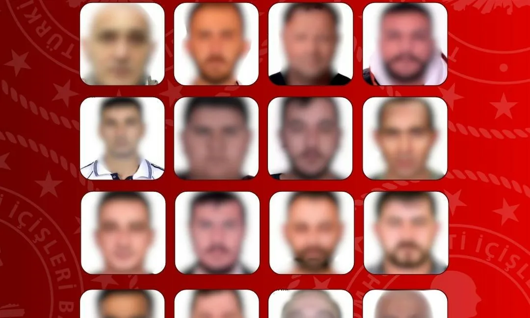 İçişleri Bakanlığı, kırmızı bülten ve ulusal seviyede aranan toplam 16