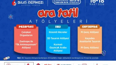 Karabük Belediyesi bünyesinde faaliyet gösteren Karabük Bilim Merkezi ara tatilde