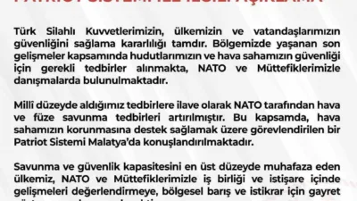 Milli Savunma Bakanlığı (MSB), NATO tarafından hava ve füze savunma