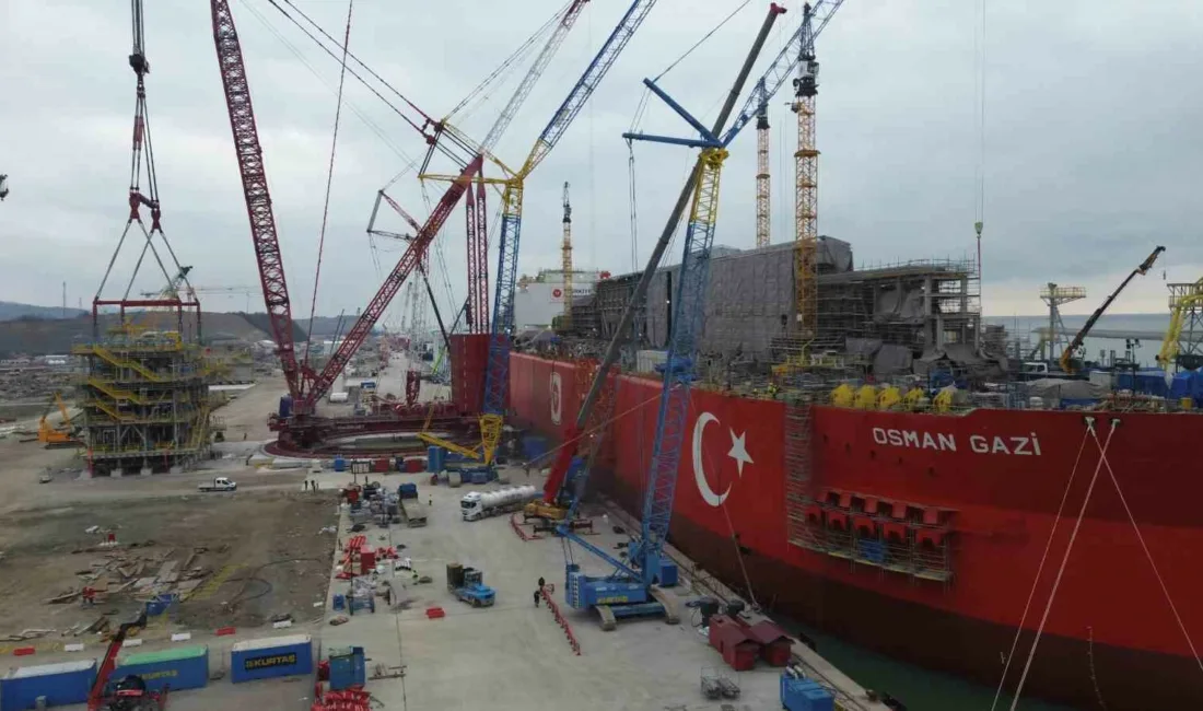 Türkiye’nin ilk yüzer üretim platformu Osman Gazi’ye 2 bin 500