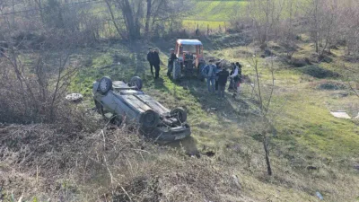 Karabük’te radar aracını fark eden sürücünün ani fren yapması sonucu