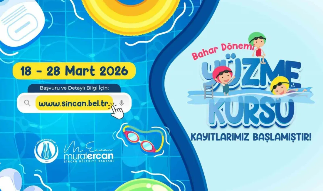 Sincan’da yüzme öğrenmek isteyenler için yeni dönem başladı. Sincan Belediyesinin