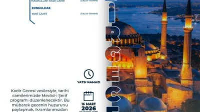Kastamonu Vakıflar Bölge Müdürlüğü tarafından Kadir Gecesi dolayısıyla Zonguldak Yeni