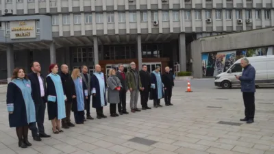 Zonguldak’ta 14 Mart Tıp Bayramı dolayısıyla düzenlenen törende sağlık çalışanları