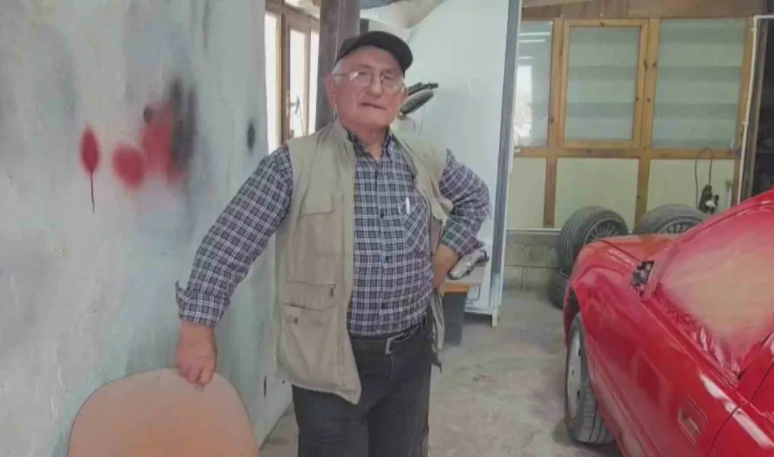 Ankara’nın Elmadağ ilçesinde ahırdan kaçan danaların oto tamirciye girmesi kısa