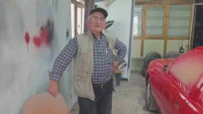 Ankara’nın Elmadağ ilçesinde ahırdan kaçan danaların oto tamirciye girmesi kısa