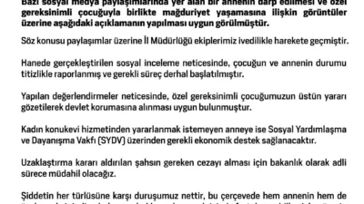 Aile ve Sosyal Hizmetler Bakanlığı, darbedilen anne ve özel gereksinimli