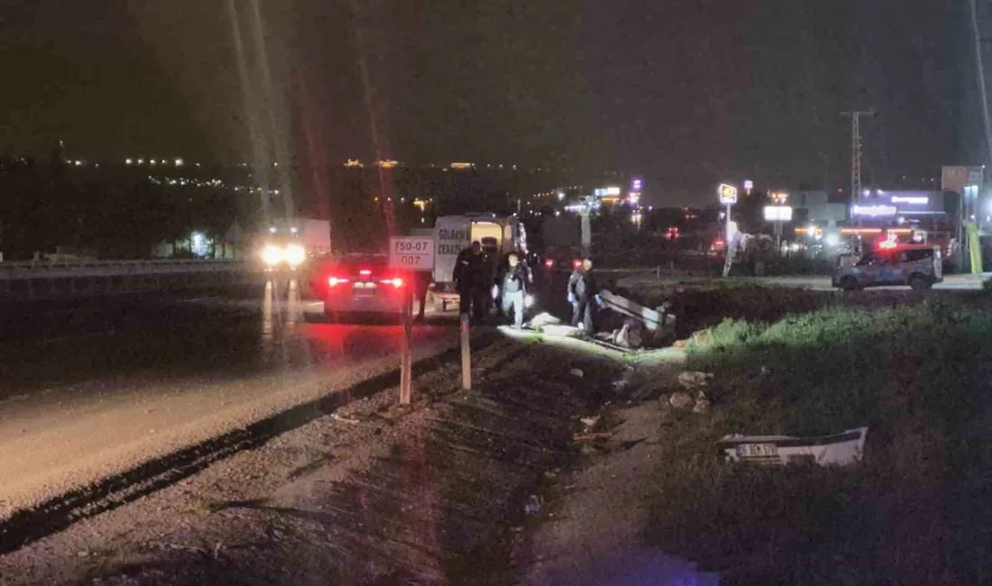 Ankara’nın Gölbaşı ilçesinde kontrolü kaybeden bir otomobilin takla atması sonucu