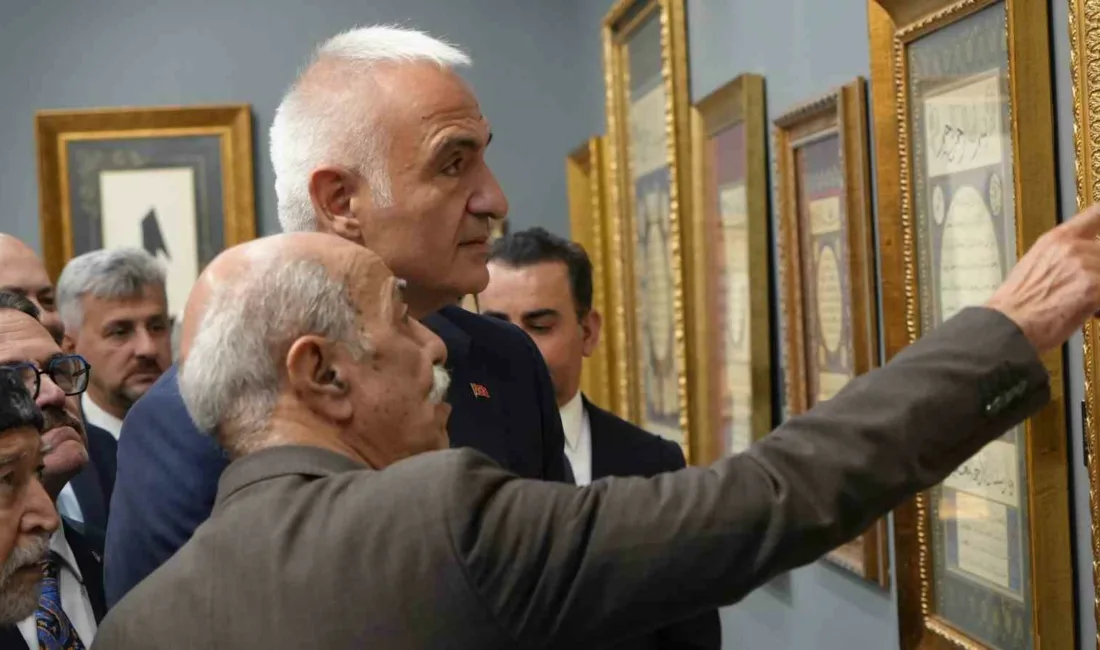 Kültür ve Turizm Bakanı Mehmet Nuri Ersoy, ünlü hat ve