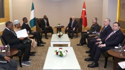 Milli Savunma Bakanı Yaşar Güler, Nijerya Savunma Bakanı Christopher Gwabin