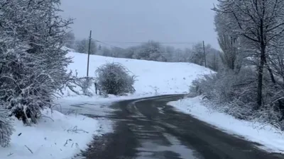 Bolu’nun en yüksek rakımlı ilçesi olan Gerede’de nisan ayında yağan