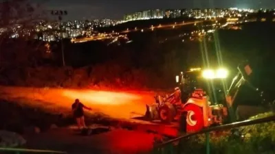 Kocaeli’nin İzmit ilçesinde altyapı çalışması sırasında doğal gaz hattının zarar