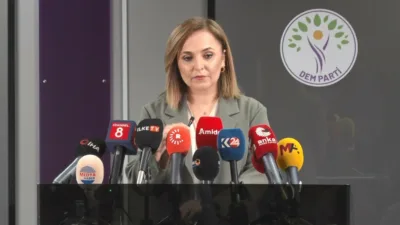 DEM Parti Sözcüsü Ayşegül Doğan, “Biz Öcalan’ın özgür bir şekilde