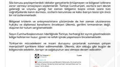 Dezenformasyonla Mücadele Merkezi (DMM) tarafından, “Bazı medya organları ve sosyal