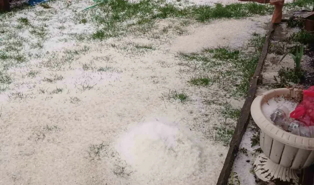 Düzce’de akşam saatlerinde sağanak yağış etkili olurken, yüksek kesimlerde de