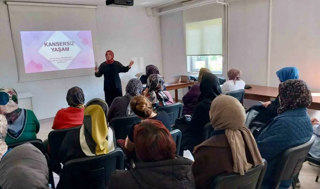 Düzce Belediyesi bünyesinde BELMEK kursiyerlerine yönelik düzenlenen eğitimde, kanserin risk