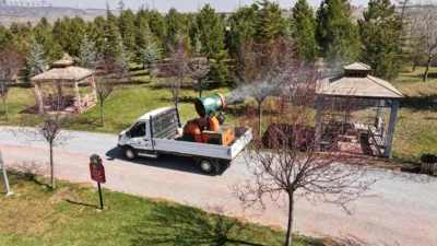 Gölbaşı Belediyesi, sivrisinek ve haşereleri kış aylarında başlatılan kışlak çalışmaları