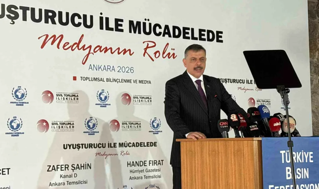 ‘Uyuşturucu ile Mücadelede Medyanın Rolü’ panelinde konuşan İçişleri Bakanı Mustafa