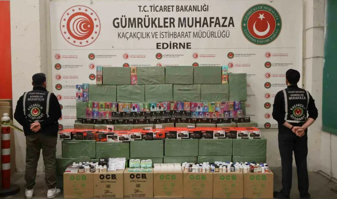 Ticaret Bakanlığı Gümrükler Muhafaza ekiplerince Kapıkule Gümrük Kapısı’nda düzenlenen operasyonda