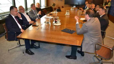 Karabük Üniversitesi (KBÜ) Rektörü Prof. Dr. Fatih Kırışık başkanlığındaki heyet,