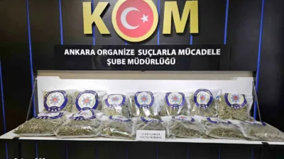 Ankara’da silah kaçakçılığı ihbarına giden ekipler 25 kilogram uyuşturucu maddesi