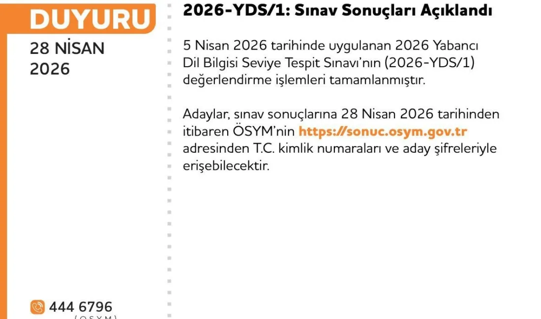 Ölçme, Seçme ve Yerleştirme Merkezi (ÖSYM), Yabancı Dil Seviye Tespit