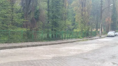 Zonguldak’ta bu sabah etkili olan yağmur nedeniyle Çaydamar yolu sular