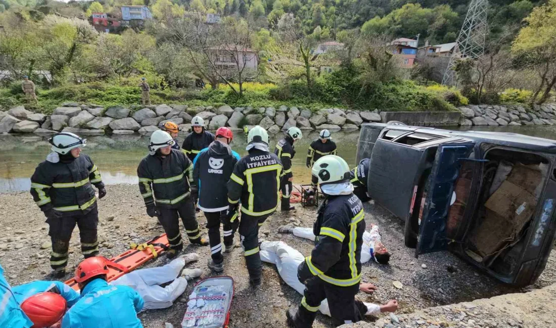 Zonguldak’ta 23 kurumdan 180 personelin katılımıyla sel ve taşkın tatbikatı