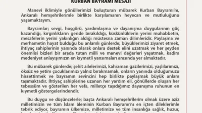 Ankara Valisi Yakup Canbolat, Kurban Bayramı dolayısıyla bayram mesajı yayımladı.