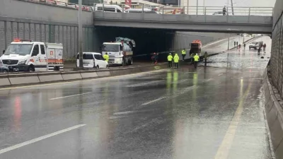 Ankara’da etkili olan sağanak yağışın ardından alt geçitler ve yollar