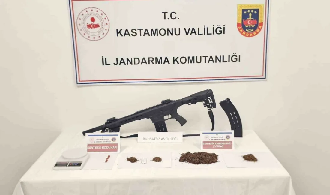 Kastamonu’da jandarma ekiplerince durdurulan araçta 5 bin 968 adet sentetik
