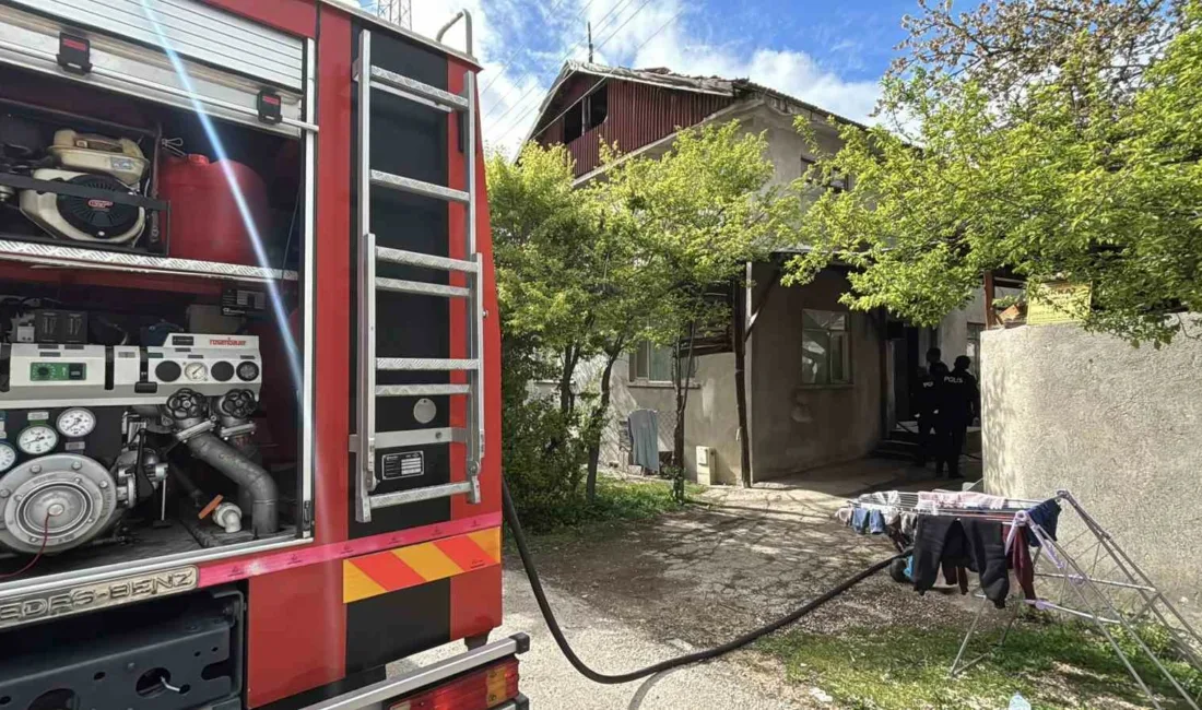 Bolu’da Sağlık Mahallesi’nde 2 katlı bir evin banyo kısmında çıkan