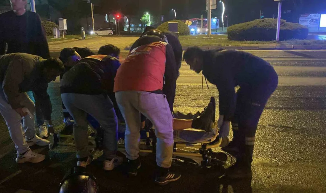 Bolu’da trafik ışıklarında otomobil ile motosikletin çarpışması sonucu motosiklet sürücüsü