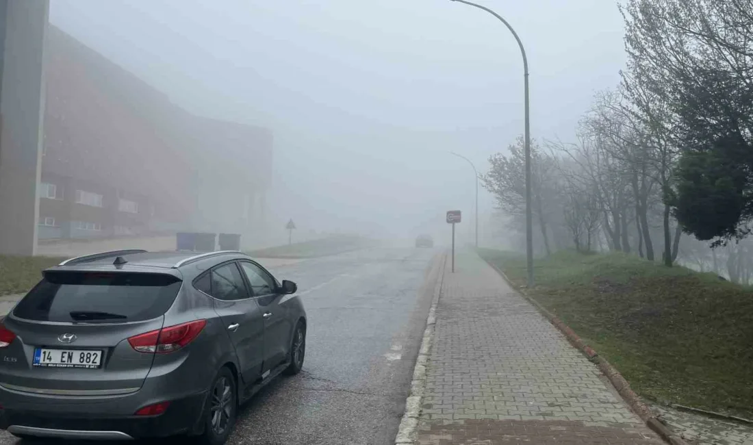 Bolu’da sabah saatlerinde başlayarak öğleye doğru etkisini artıran yoğun sis,