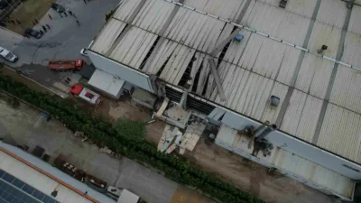 Sakarya’nın Hendek ilçesinde buhar kazanında patlama meydana gelen ve ardından