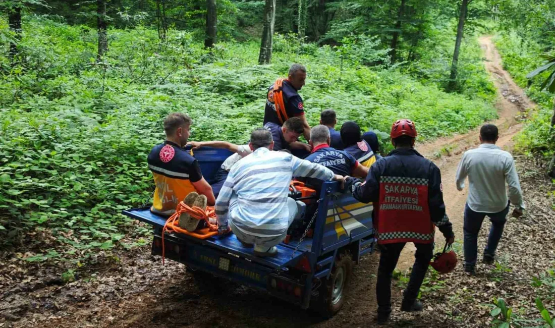Sakarya’nın Akyazı ilçesinde kros motosikletiyle ormanlık alanda gezinirken dere yatağına