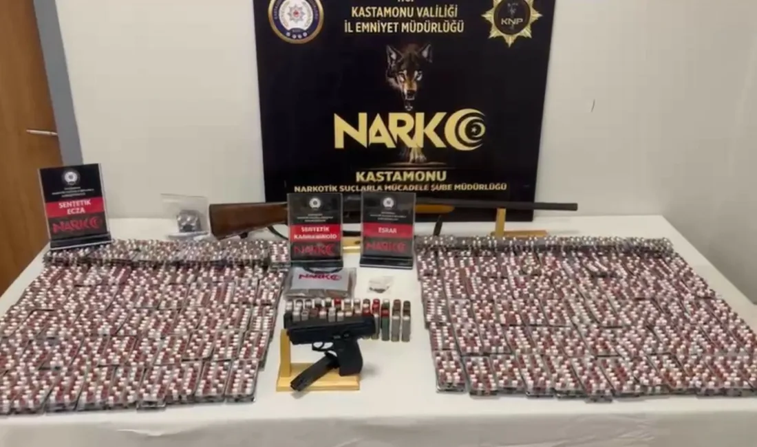 Kastamonu’da bayram öncesinde 4 farklı adrese eş zamanlı gerçekleştirilen operasyonda