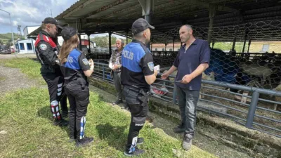 Karabük’te Kurban Bayramı öncesi kurban pazarında denetim ve bilgilendirme çalışması