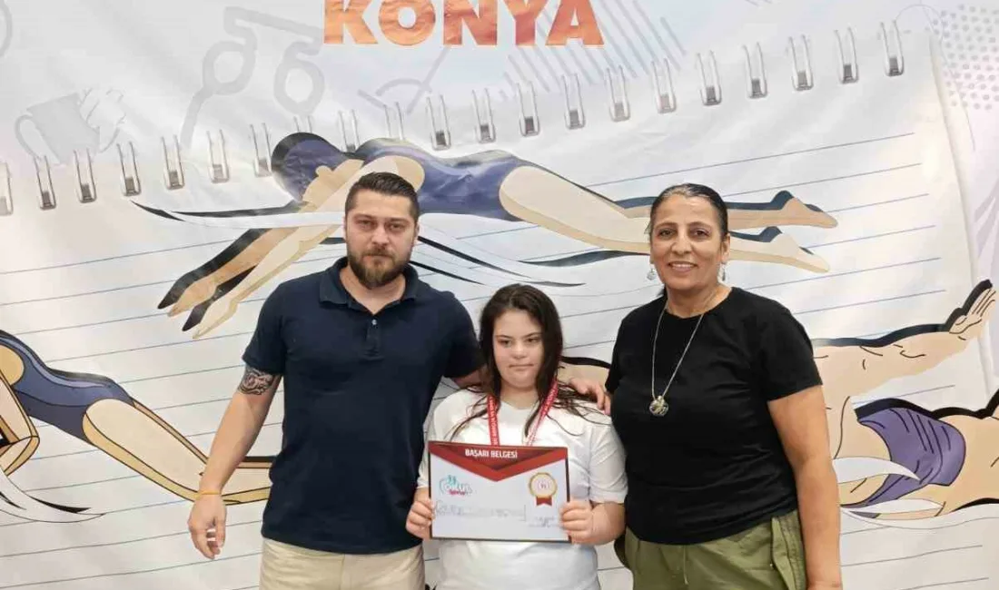Zonguldak’ta lösemiyi yendikten sonra yüzmeye başlayan 14 yaşındaki down sendromlu