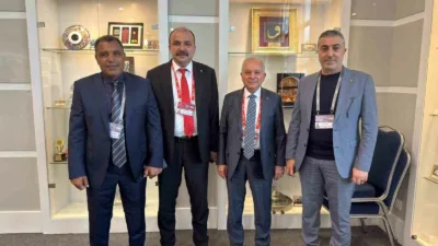Karabük’ü temsilen törene katılan Safranbolu TSO Başkanı Erol Altuntepe ile