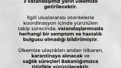 Sağlık Bakanlığından yapılan açıklamada “Uluslararası bir seyahat gemisinde bulunan ve