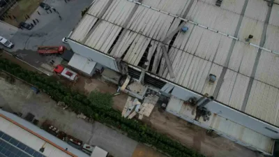 Sakarya’nın Hendek ilçesinde buhar kazanında patlama meydana gelen ve ardından