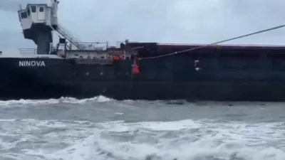 Ulaştırma ve Altyapı Bakanlığı, Sakarya Karasu’da karaya oturan ’NINOVA’ isimli